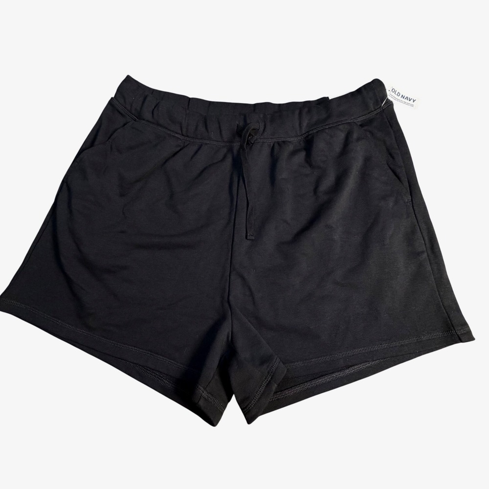 Old Navy Extra High-Rise Vintage Sweat Shorts Black XL Tall 3" Inseam NWT